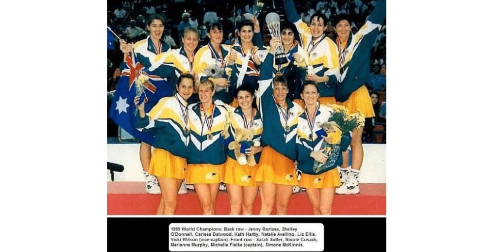Australia lift the trophy at the 1995 World Netball Championship
