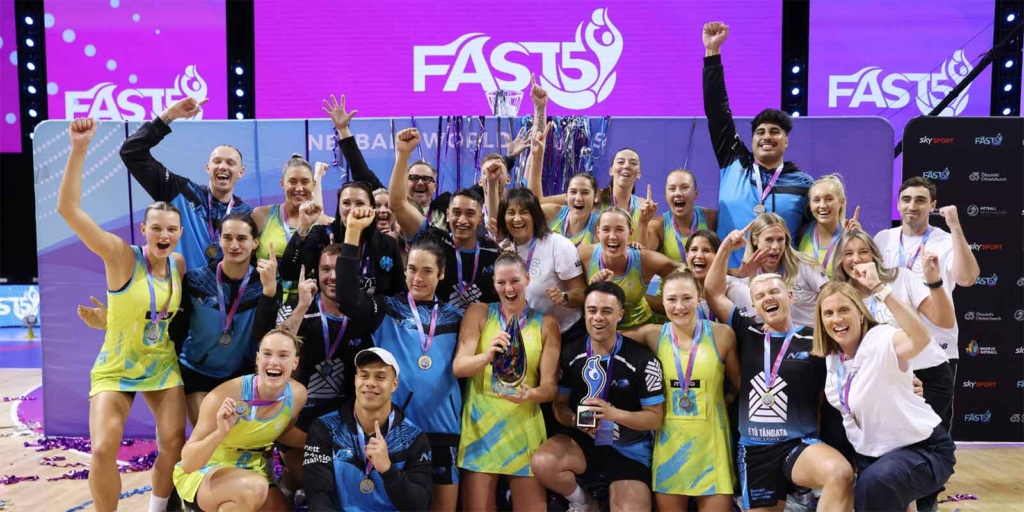 FAST5 Netball World Series winners - Australia women and New Zealand men