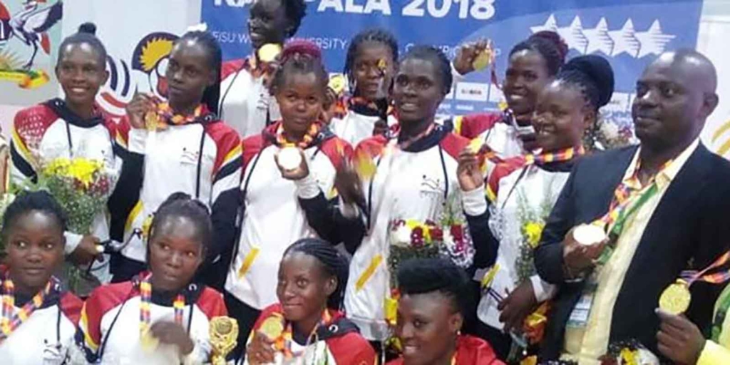 Uganda team at the FISU World Netball University Netball Championships 2018